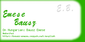 emese bausz business card